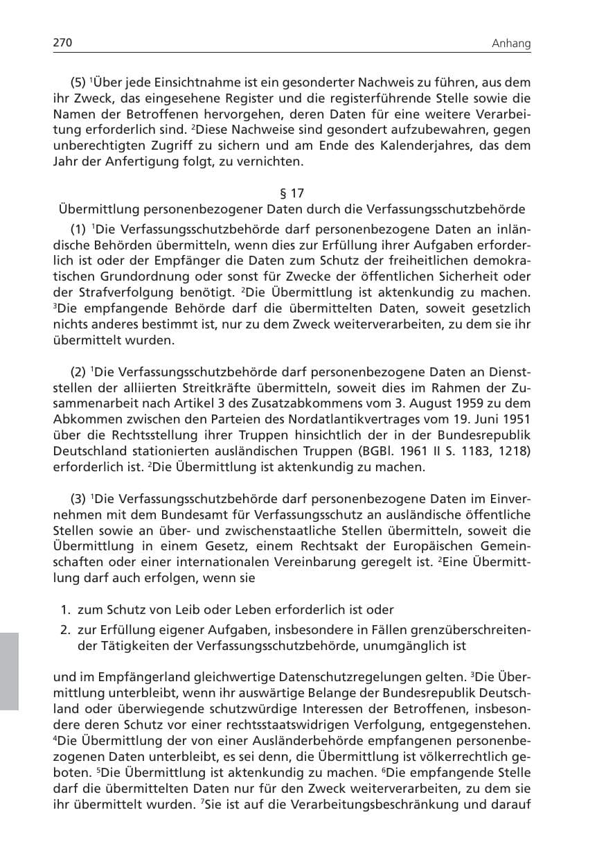 Seite 270 des Verfassungsschutzbericht 2010 Niedersachsen