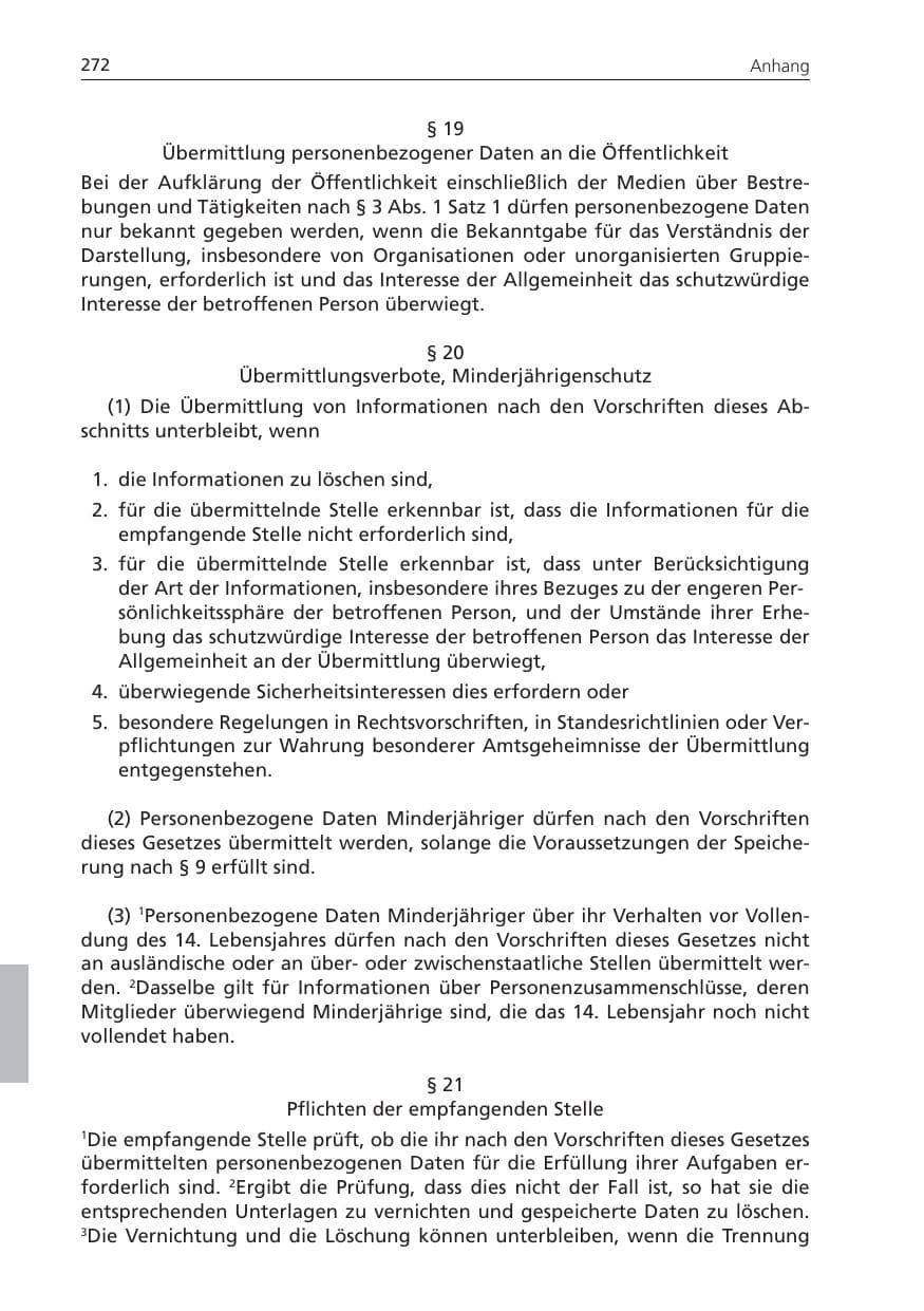 Seite 272 des Verfassungsschutzbericht 2010 Niedersachsen