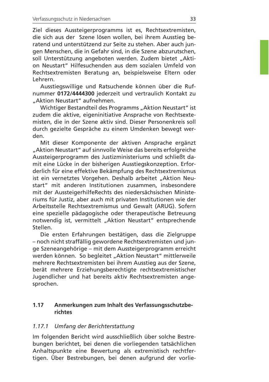 Seite 33 des Verfassungsschutzbericht 2010 Niedersachsen