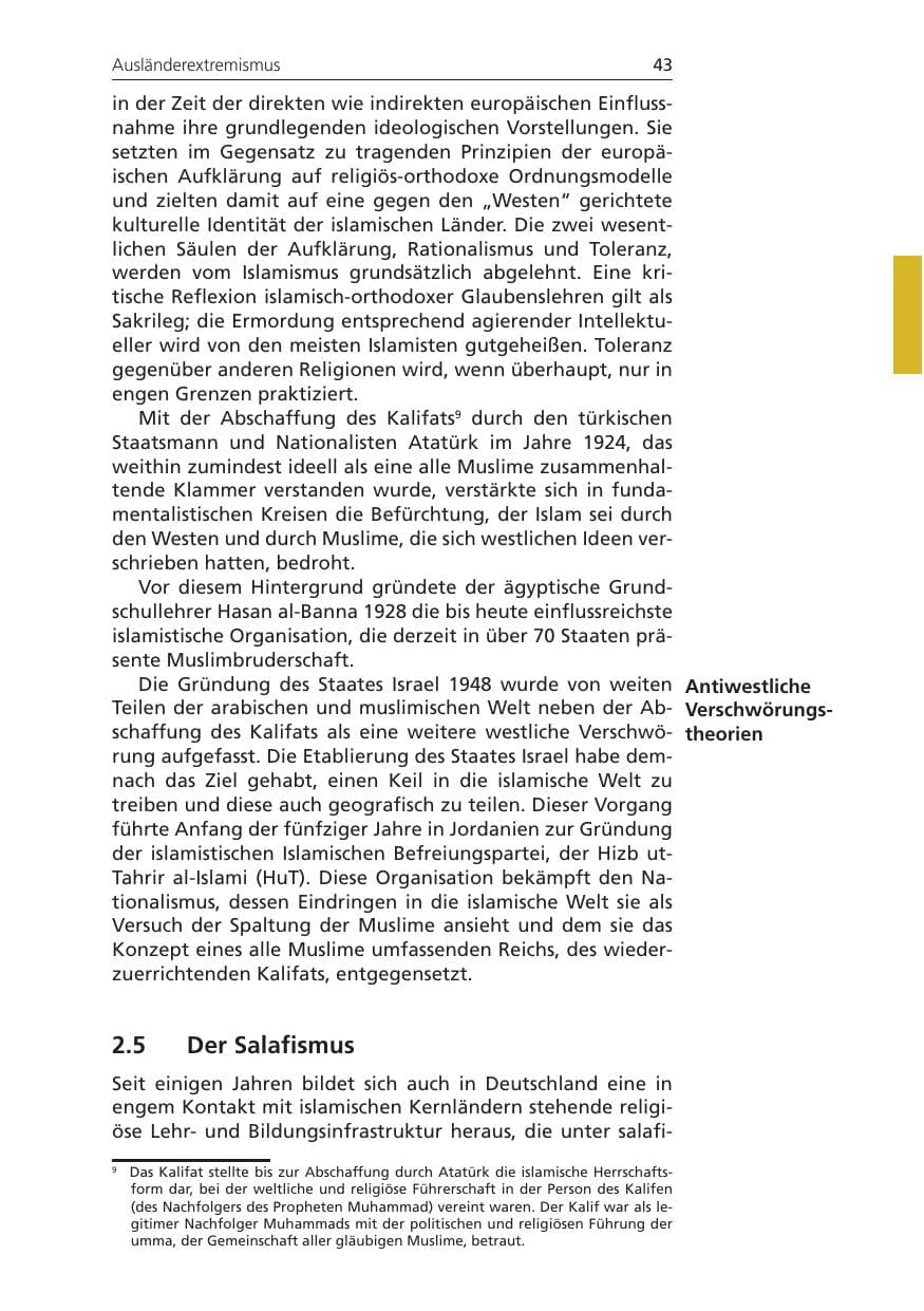 Seite 43 des Verfassungsschutzbericht 2010 Niedersachsen