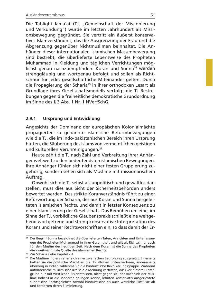Seite 61 des Verfassungsschutzbericht 2010 Niedersachsen