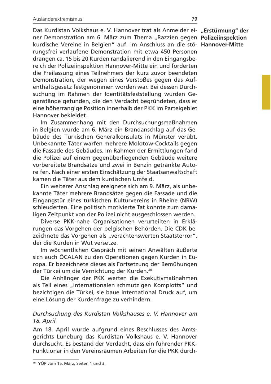 Seite 79 des Verfassungsschutzbericht 2010 Niedersachsen