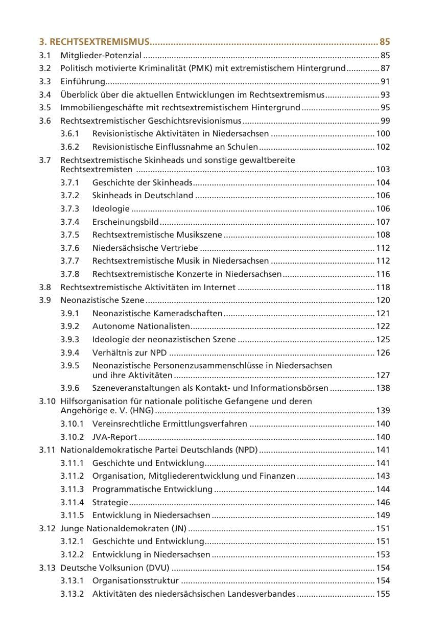 Seite 10 des Verfassungsschutzbericht 2010 Niedersachsen