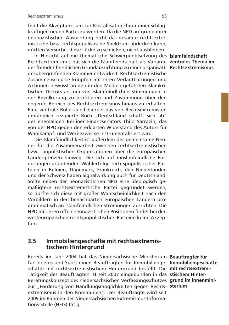 Seite 95 des Verfassungsschutzbericht 2010 Niedersachsen
