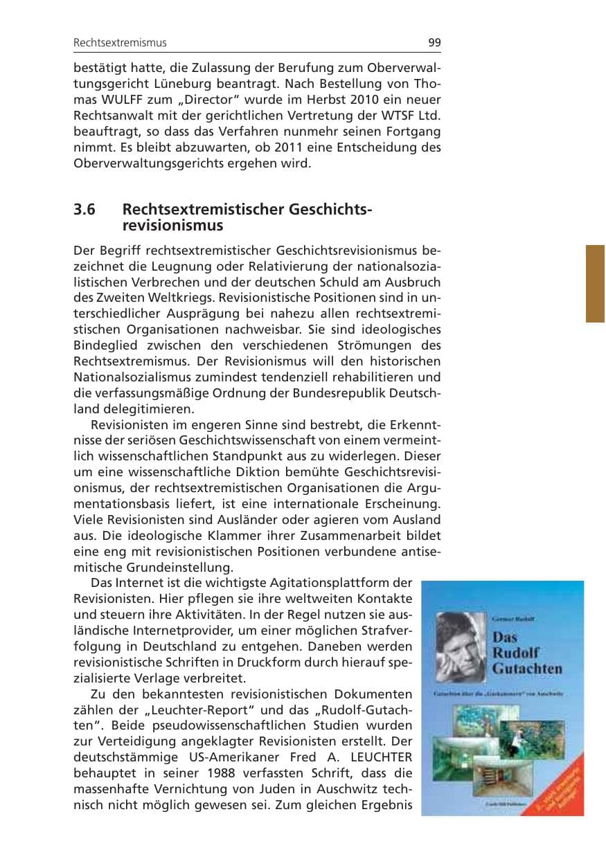 Seite 99 des Verfassungsschutzbericht 2010 Niedersachsen