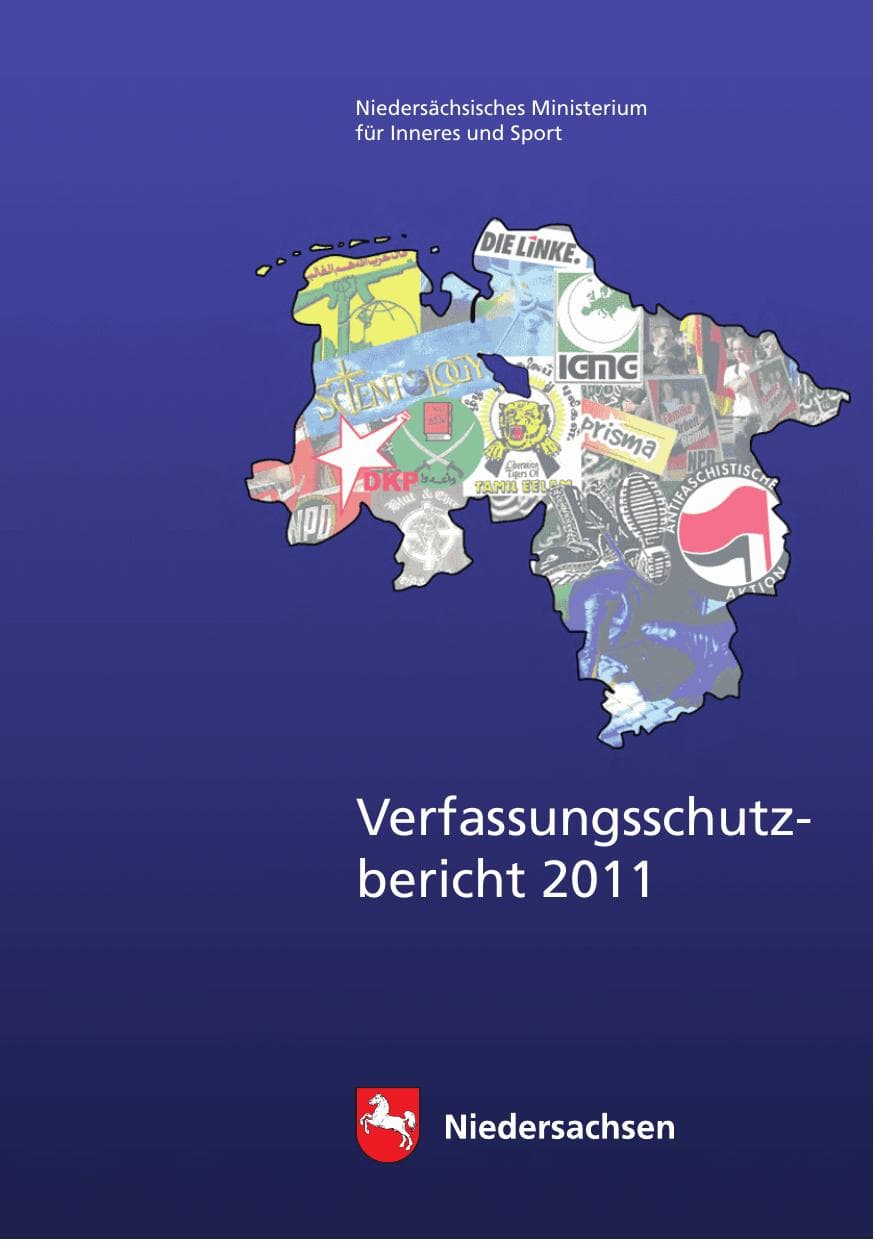 Seite 1 des Verfassungsschutzbericht 2011 Niedersachsen