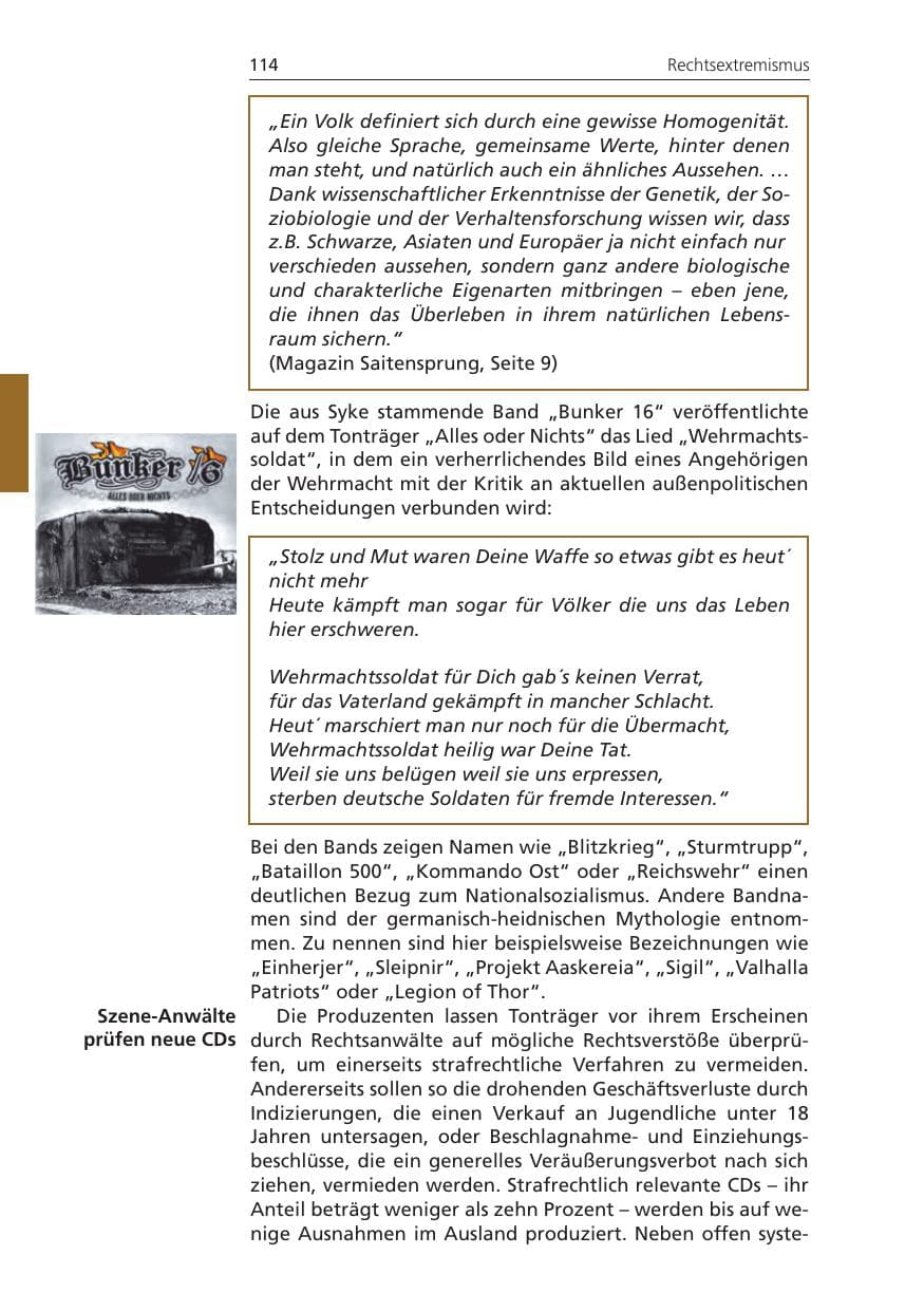Seite 114 des Verfassungsschutzbericht 2011 Niedersachsen