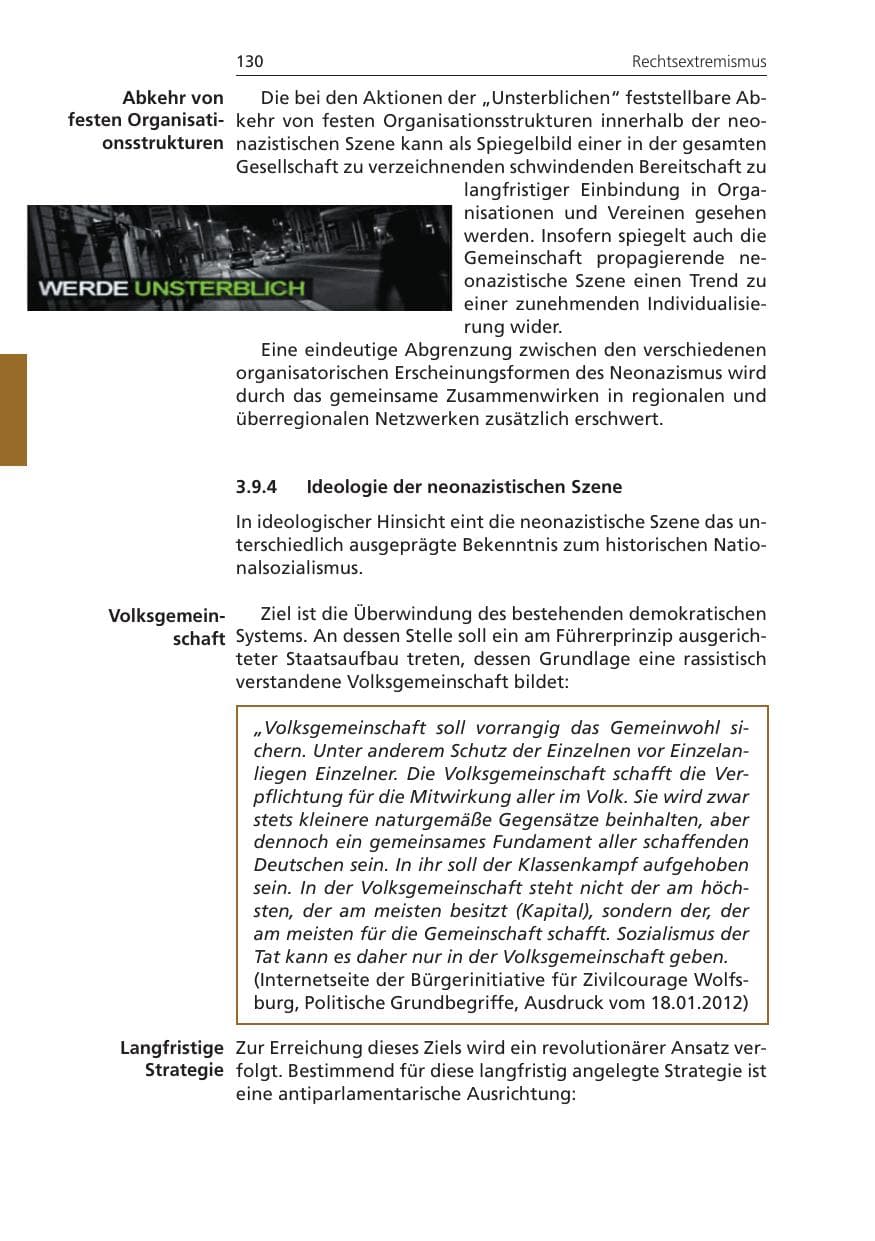 Seite 130 des Verfassungsschutzbericht 2011 Niedersachsen