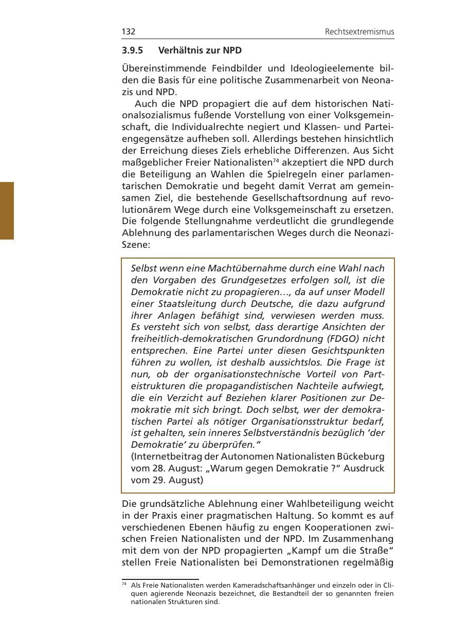Seite 132 des Verfassungsschutzbericht 2011 Niedersachsen