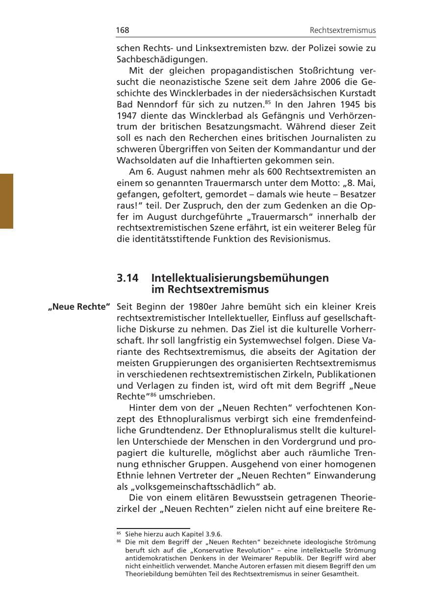 Seite 168 des Verfassungsschutzbericht 2011 Niedersachsen