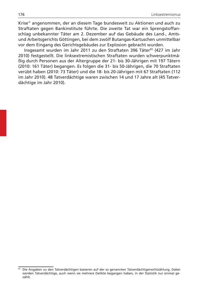 Seite 176 des Verfassungsschutzbericht 2011 Niedersachsen
