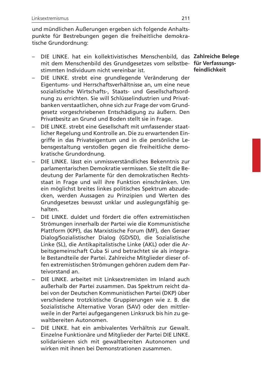 Seite 211 des Verfassungsschutzbericht 2011 Niedersachsen