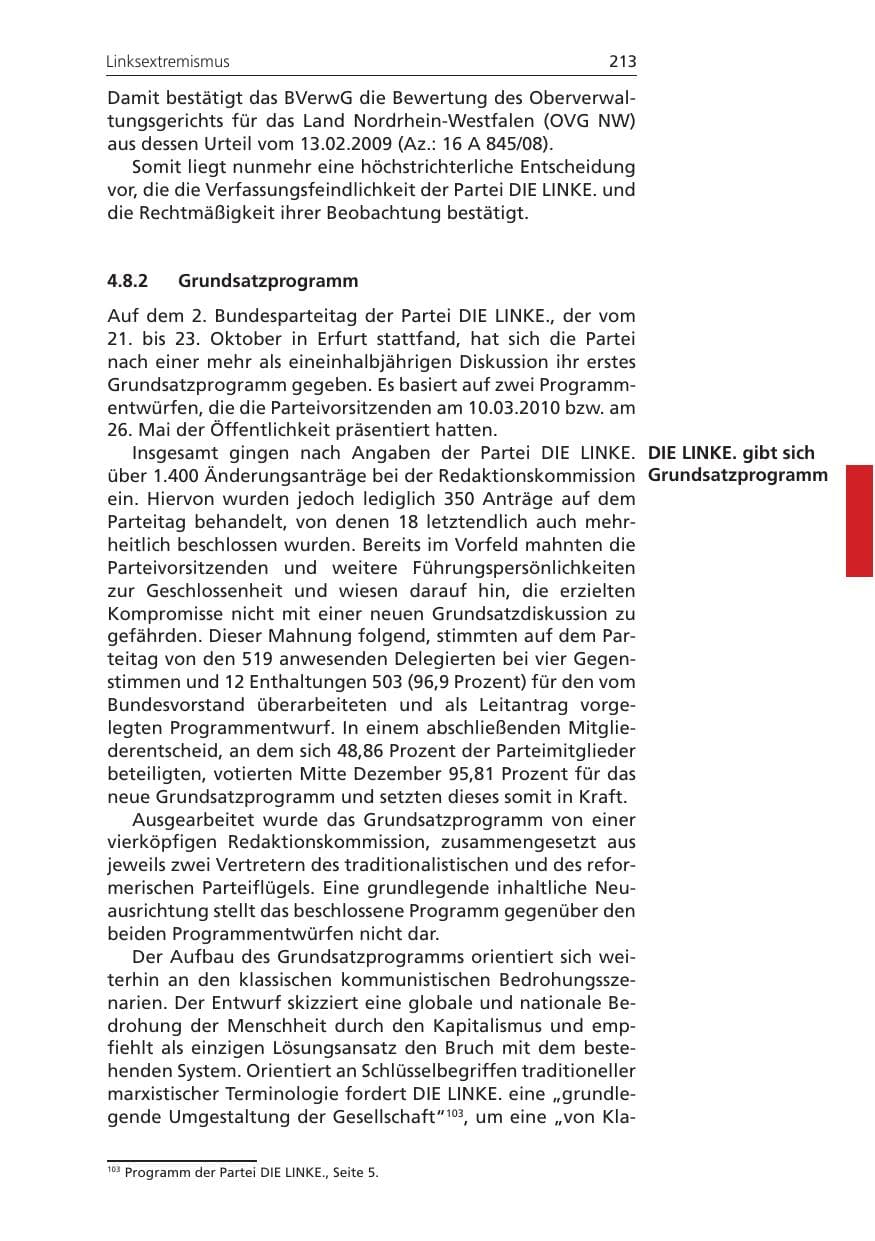 Seite 213 des Verfassungsschutzbericht 2011 Niedersachsen