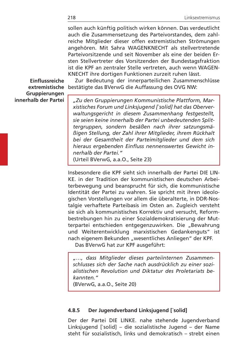 Seite 218 des Verfassungsschutzbericht 2011 Niedersachsen