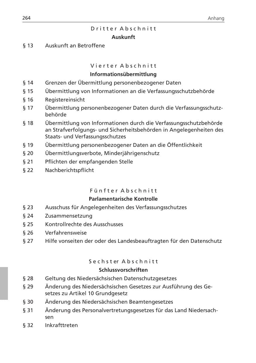 Seite 264 des Verfassungsschutzbericht 2011 Niedersachsen