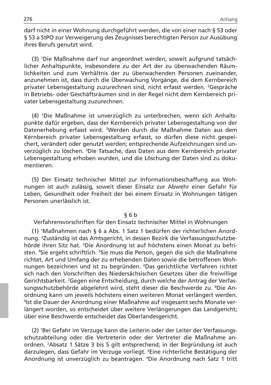 Seite 276 des Verfassungsschutzbericht 2011 Niedersachsen