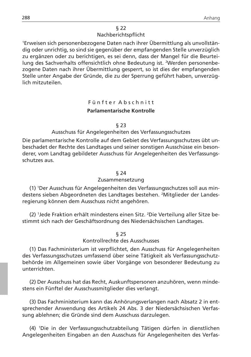Seite 288 des Verfassungsschutzbericht 2011 Niedersachsen