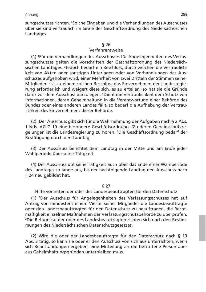 Seite 289 des Verfassungsschutzbericht 2011 Niedersachsen