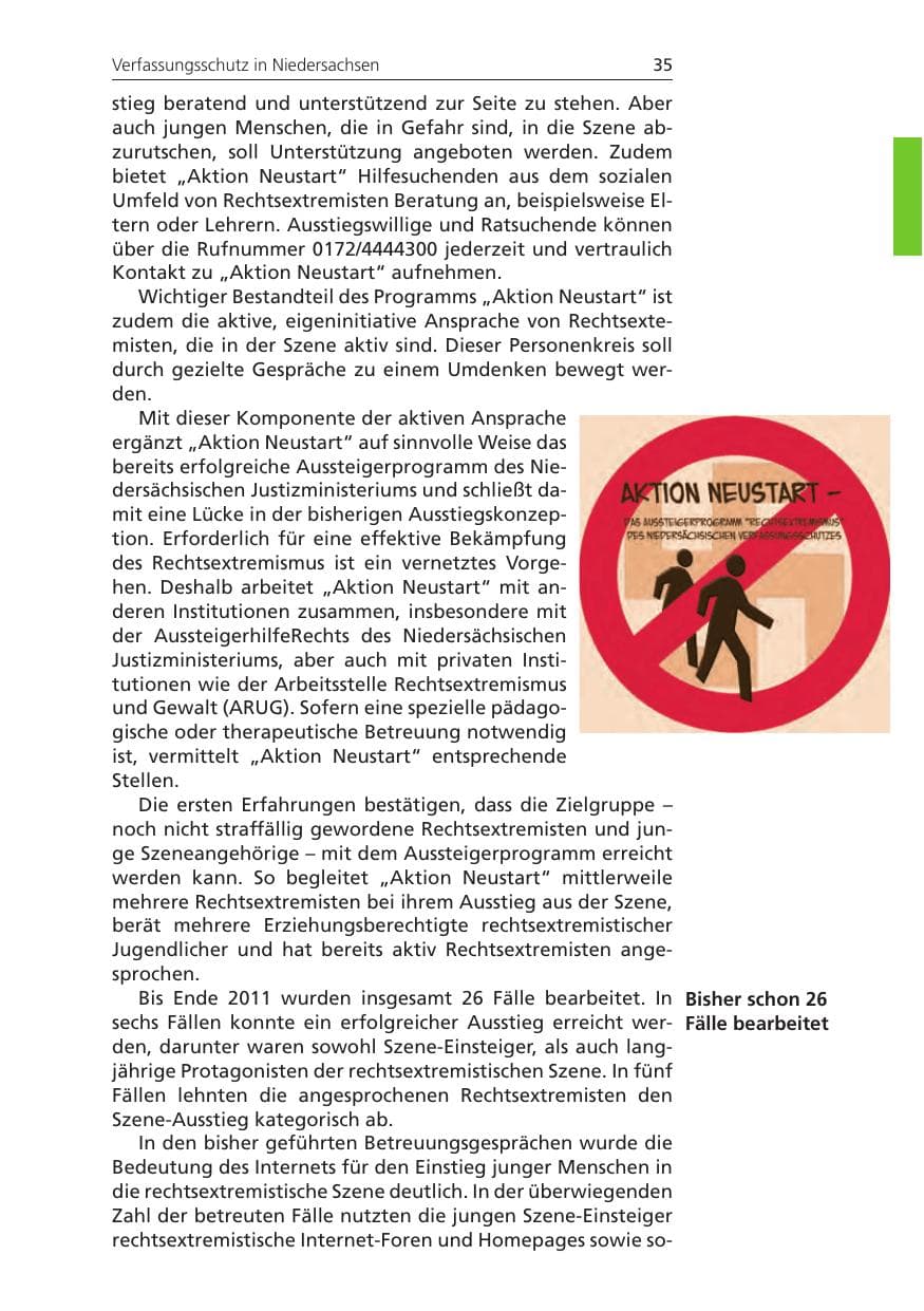 Seite 35 des Verfassungsschutzbericht 2011 Niedersachsen