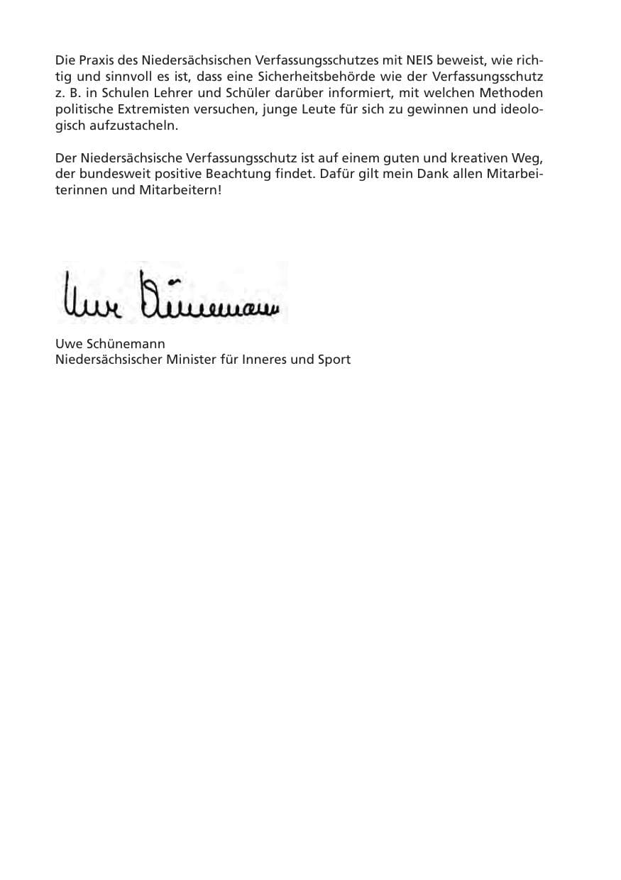 Seite 6 des Verfassungsschutzbericht 2011 Niedersachsen