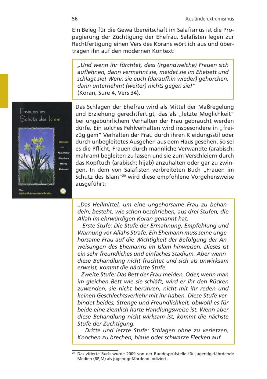 Seite 56 des Verfassungsschutzbericht 2011 Niedersachsen
