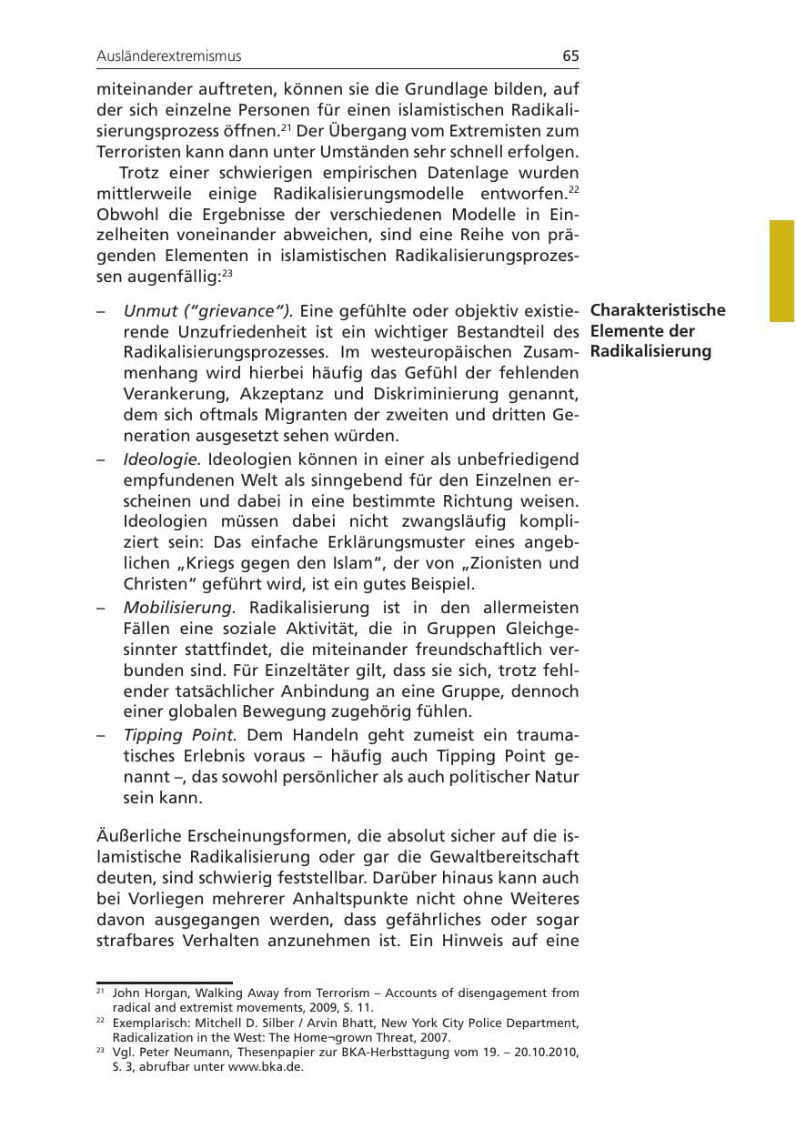 Seite 65 des Verfassungsschutzbericht 2011 Niedersachsen
