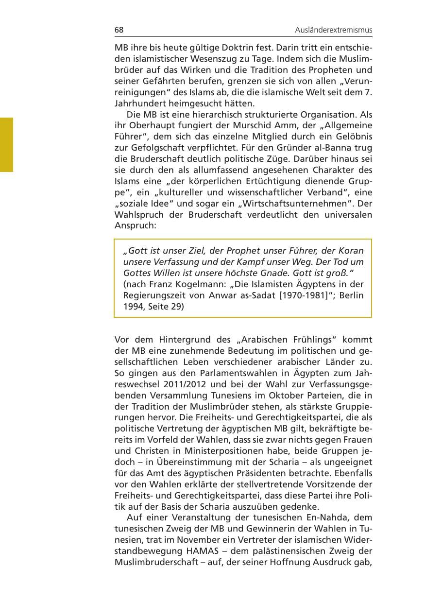 Seite 68 des Verfassungsschutzbericht 2011 Niedersachsen