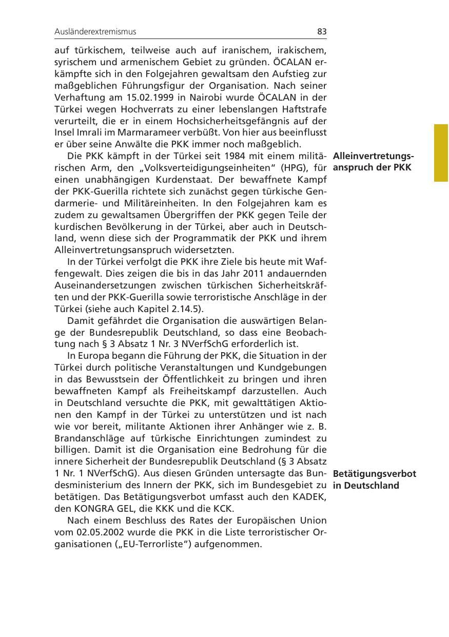 Seite 83 des Verfassungsschutzbericht 2011 Niedersachsen