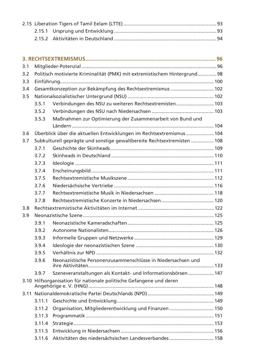 Seite 10 des Verfassungsschutzbericht 2011 Niedersachsen
