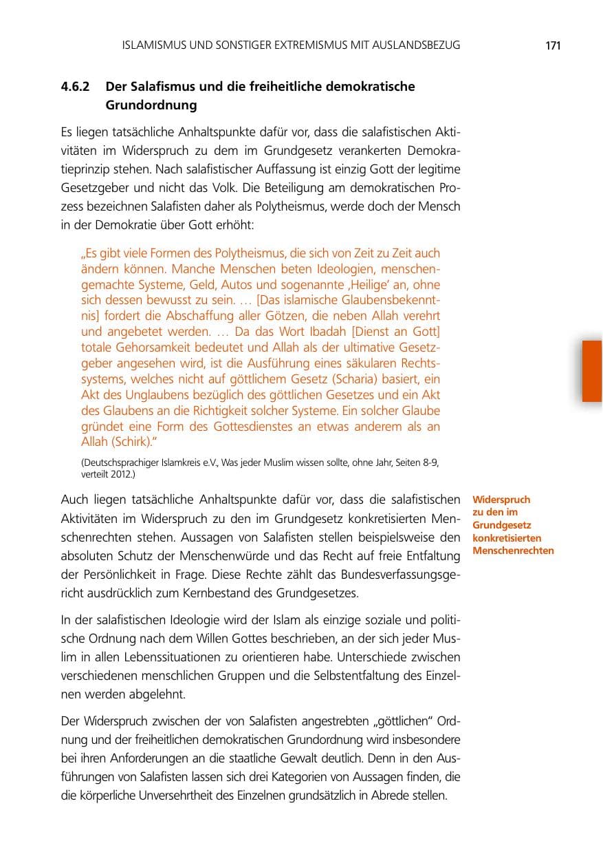 Seite 171 des Verfassungsschutzbericht 2012 Niedersachsen