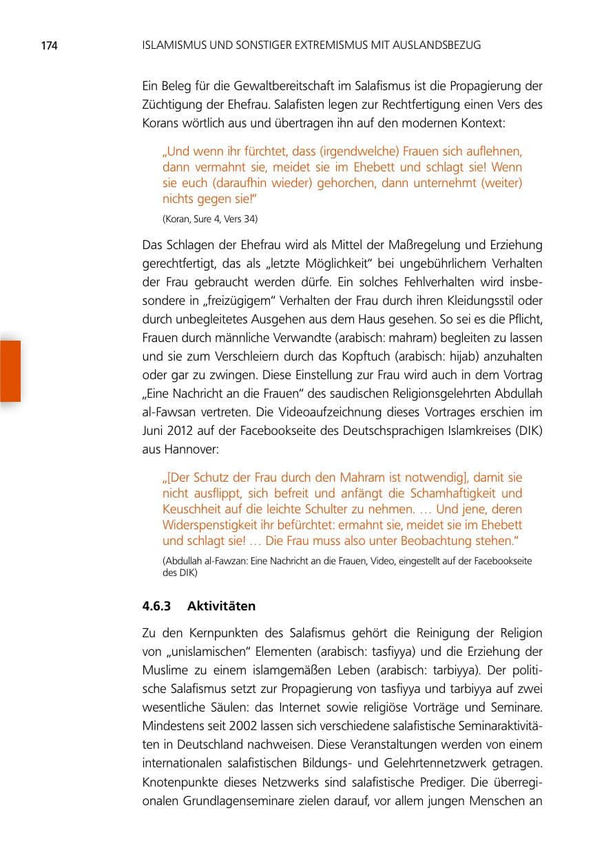 Seite 174 des Verfassungsschutzbericht 2012 Niedersachsen