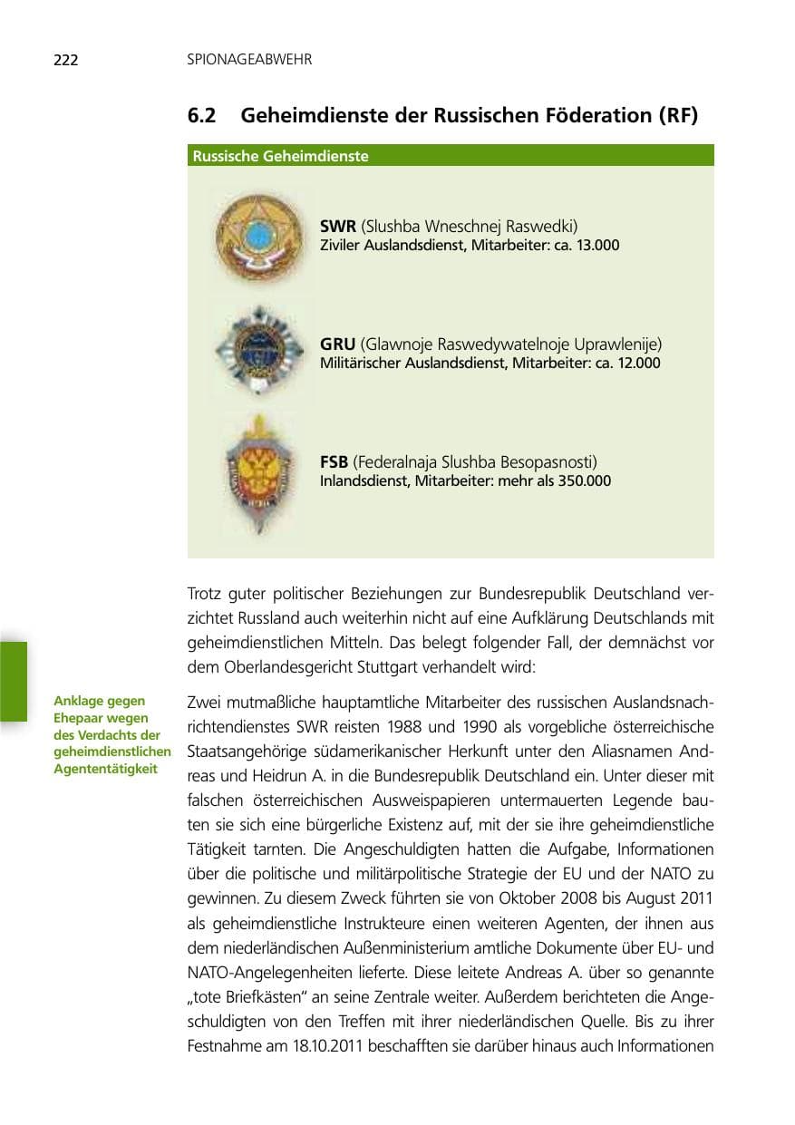 Seite 222 des Verfassungsschutzbericht 2012 Niedersachsen