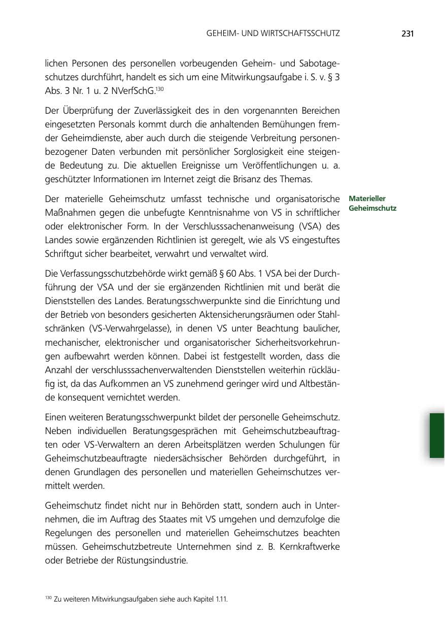 Seite 231 des Verfassungsschutzbericht 2012 Niedersachsen