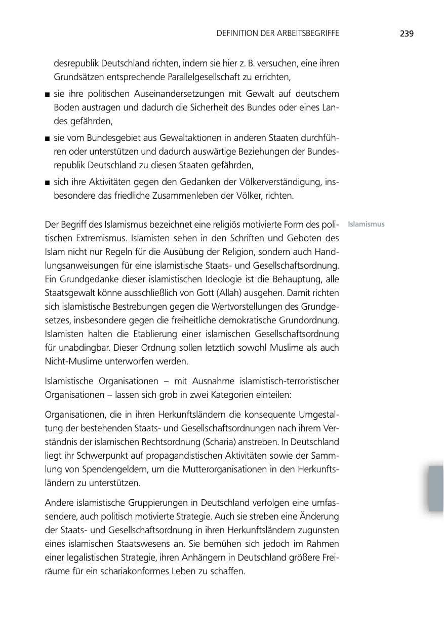Seite 239 des Verfassungsschutzbericht 2012 Niedersachsen
