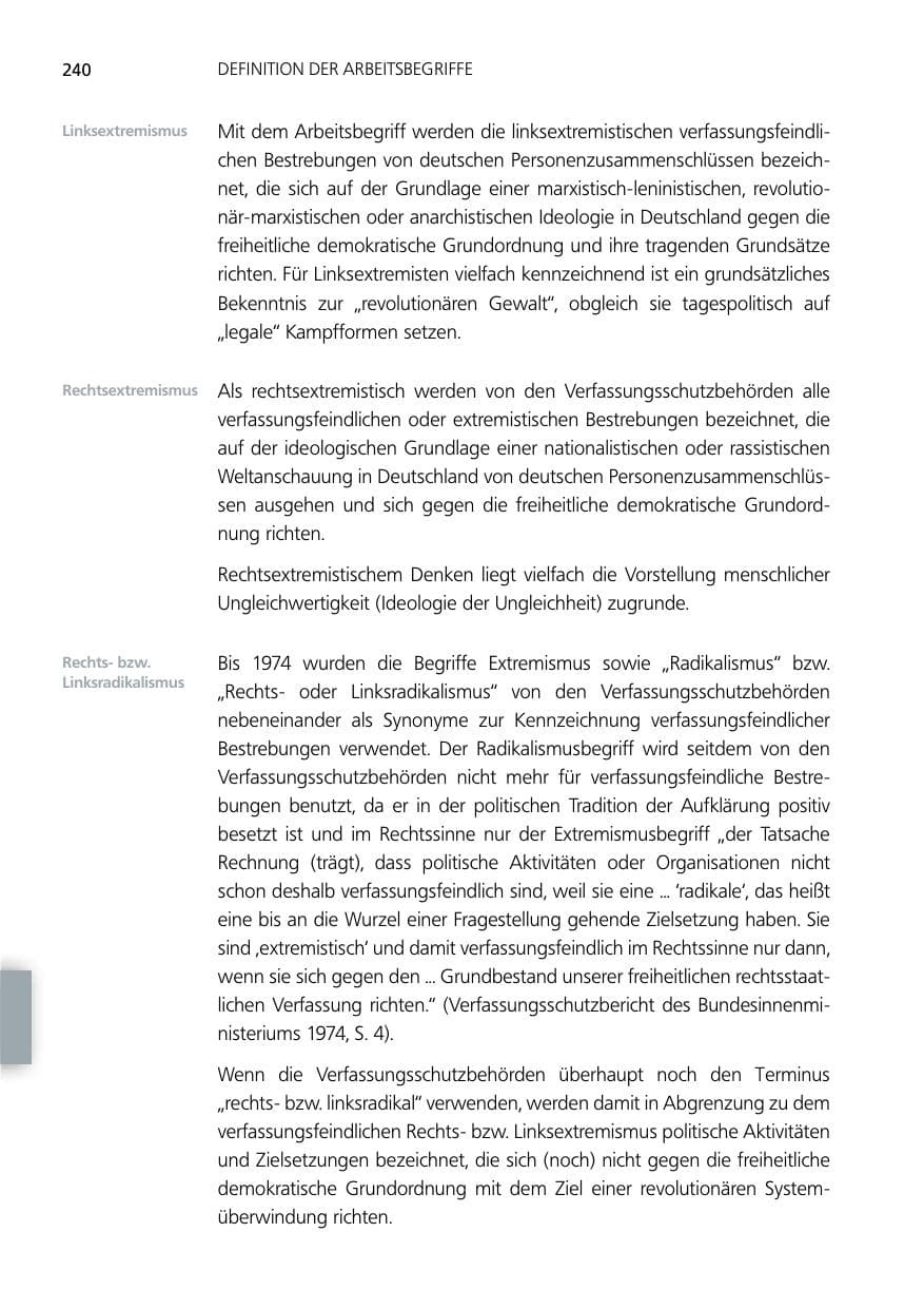 Seite 240 des Verfassungsschutzbericht 2012 Niedersachsen