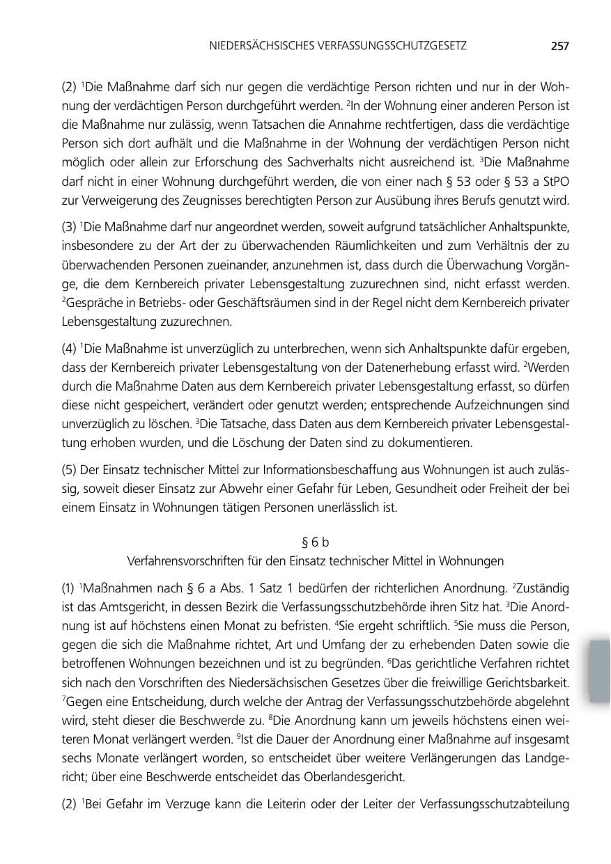 Seite 257 des Verfassungsschutzbericht 2012 Niedersachsen