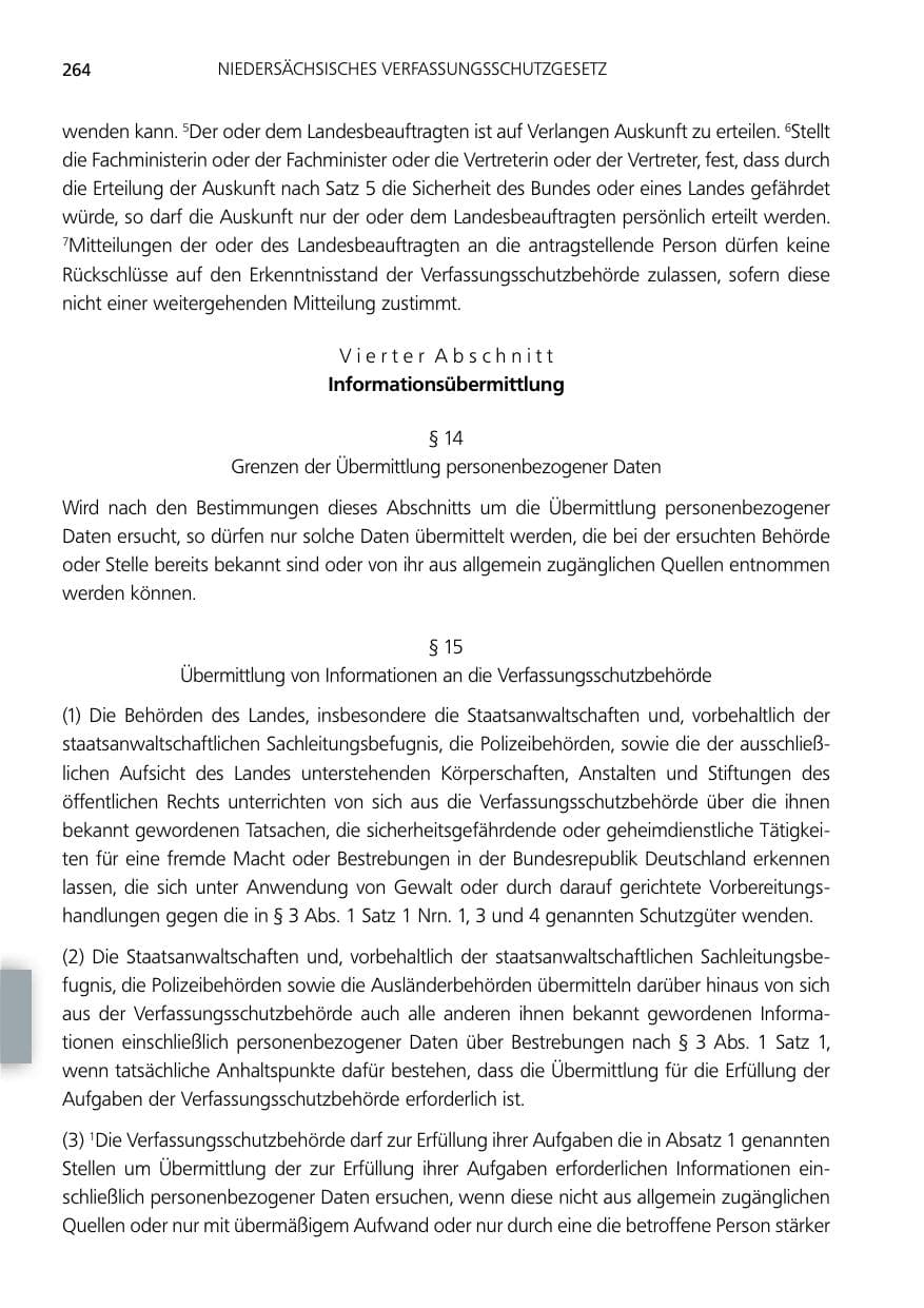 Seite 264 des Verfassungsschutzbericht 2012 Niedersachsen