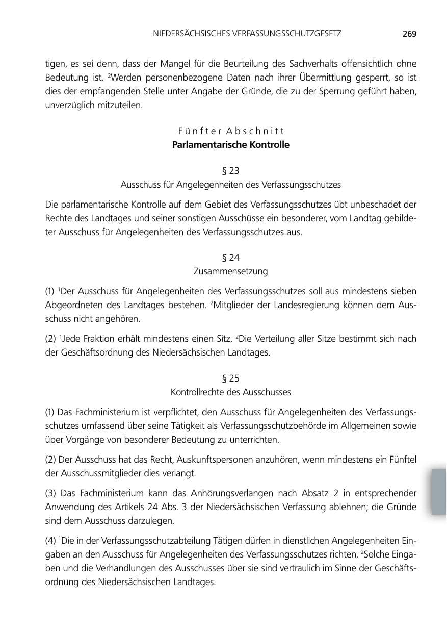 Seite 269 des Verfassungsschutzbericht 2012 Niedersachsen