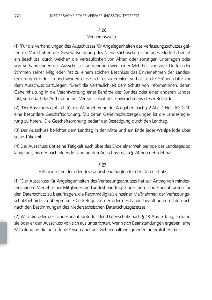 Seite 270 des Verfassungsschutzbericht 2012 Niedersachsen