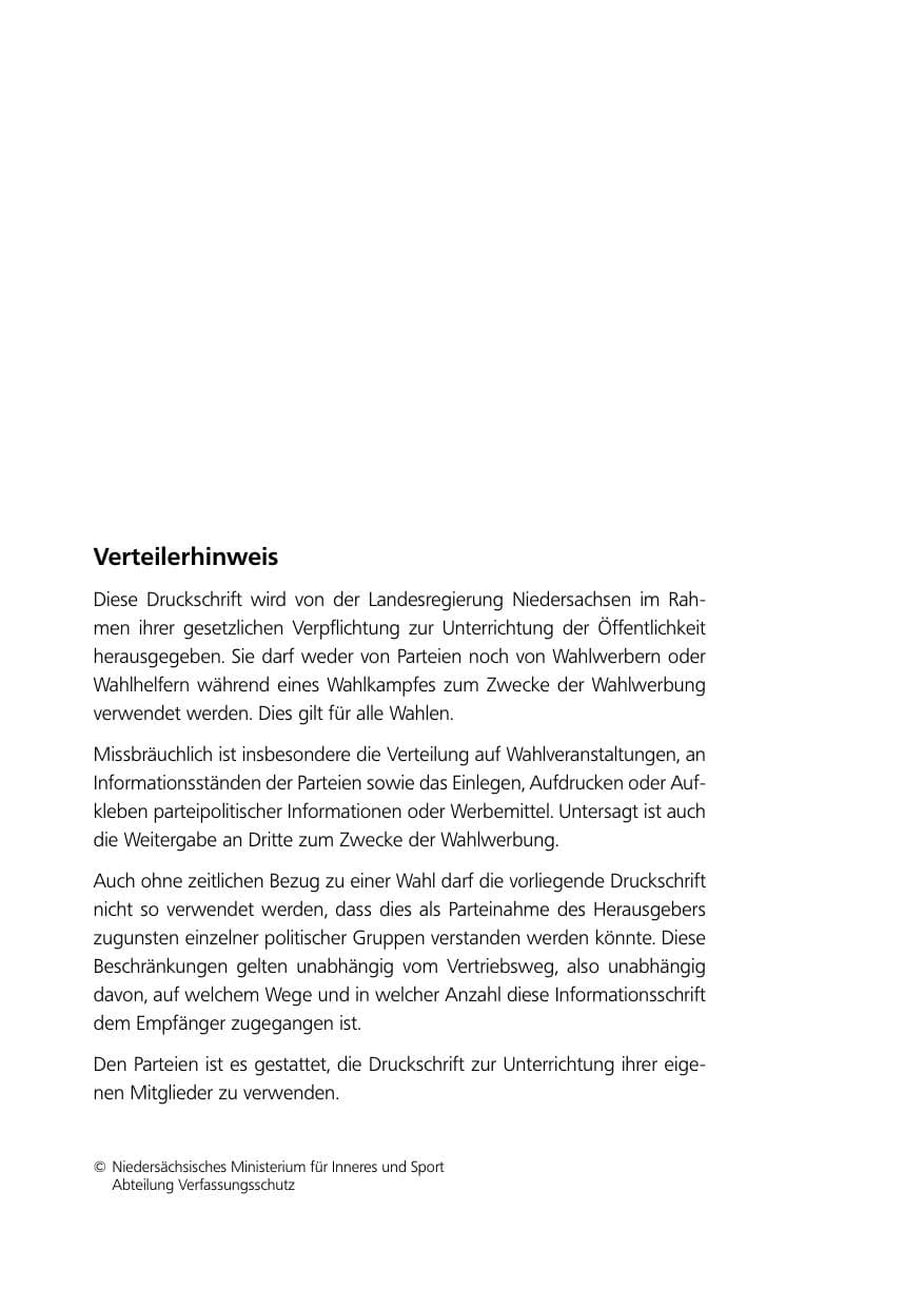 Seite 295 des Verfassungsschutzbericht 2012 Niedersachsen