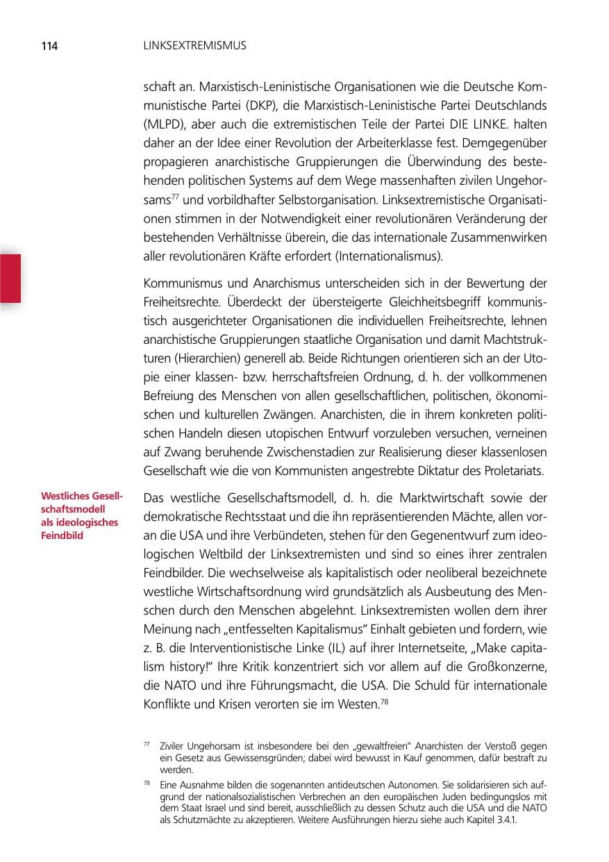 Seite 114 des Verfassungsschutzbericht 2014 Niedersachsen