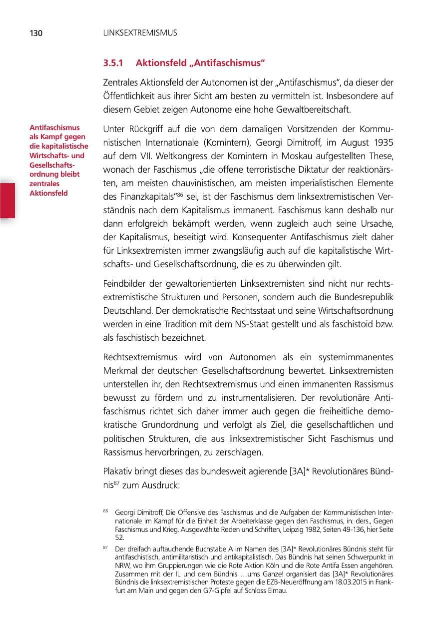 Seite 130 des Verfassungsschutzbericht 2014 Niedersachsen