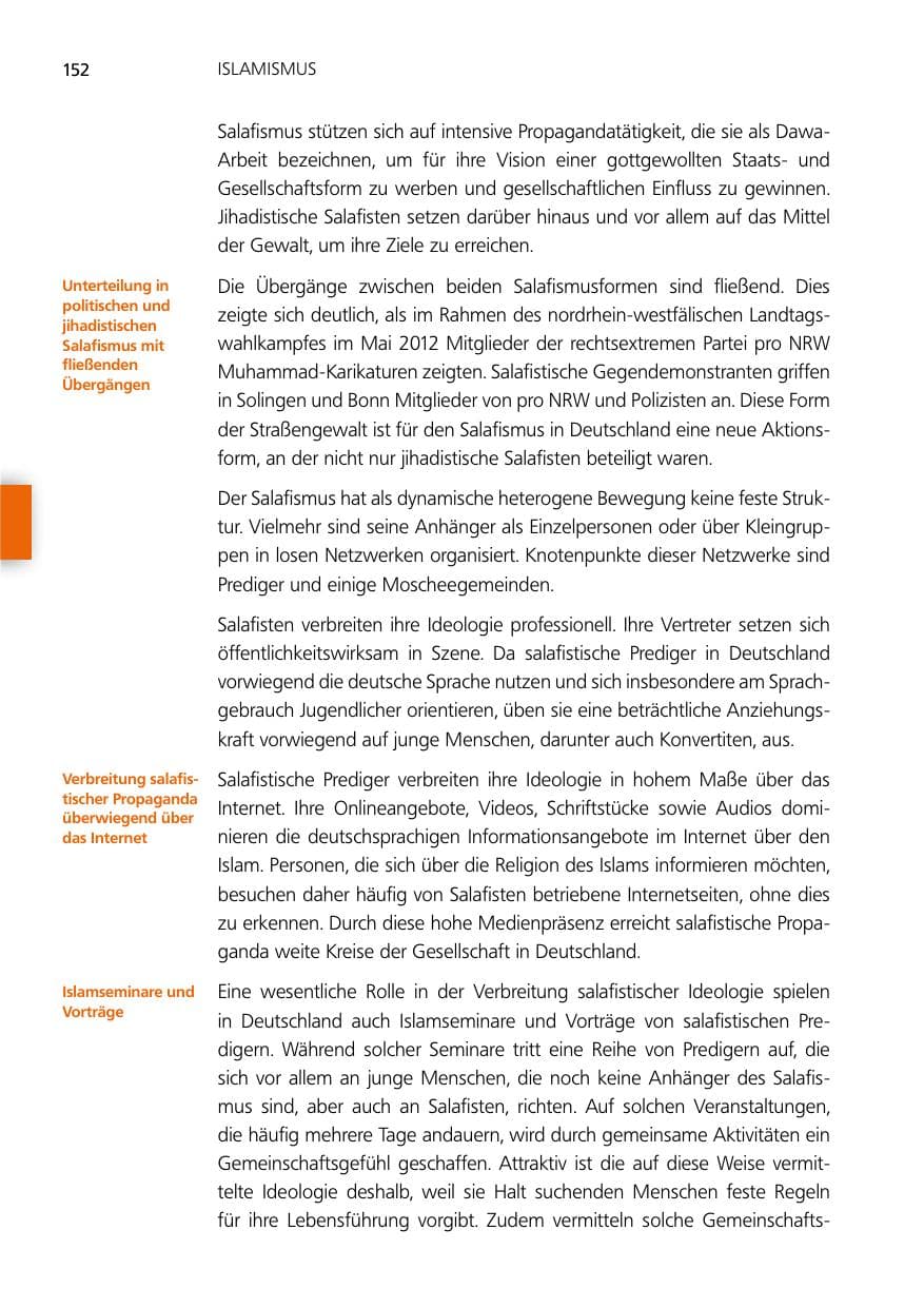 Seite 152 des Verfassungsschutzbericht 2014 Niedersachsen