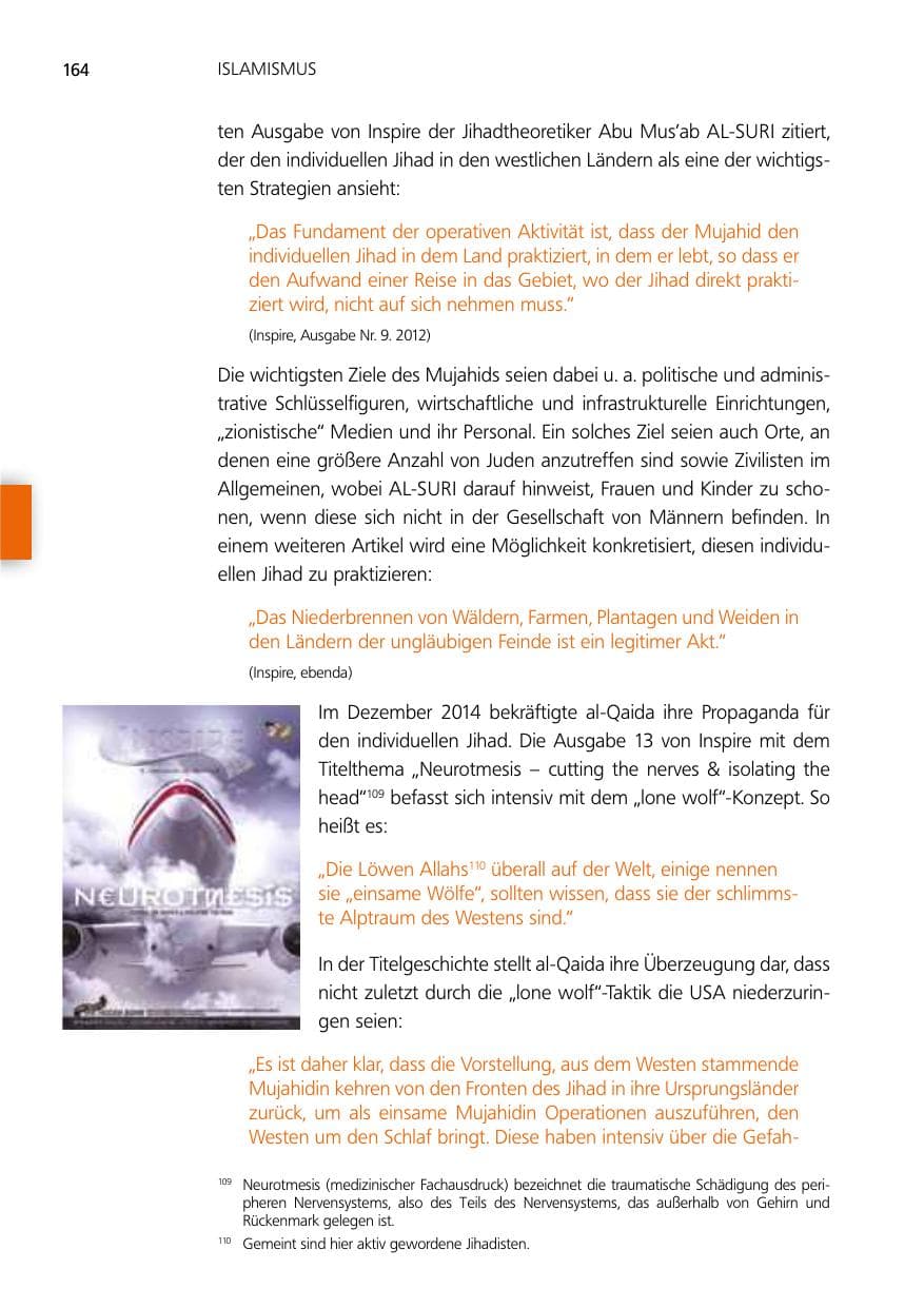 Seite 164 des Verfassungsschutzbericht 2014 Niedersachsen