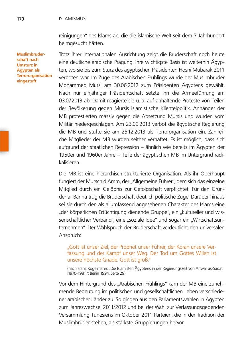 Seite 170 des Verfassungsschutzbericht 2014 Niedersachsen
