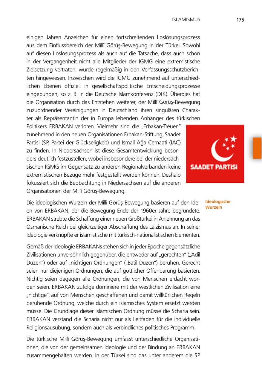 Seite 175 des Verfassungsschutzbericht 2014 Niedersachsen