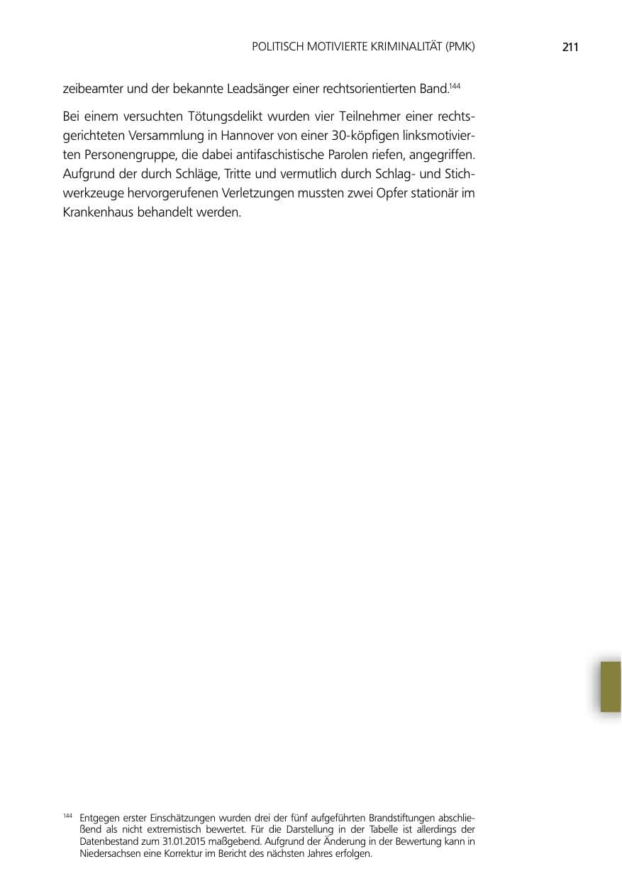 Seite 211 des Verfassungsschutzbericht 2014 Niedersachsen