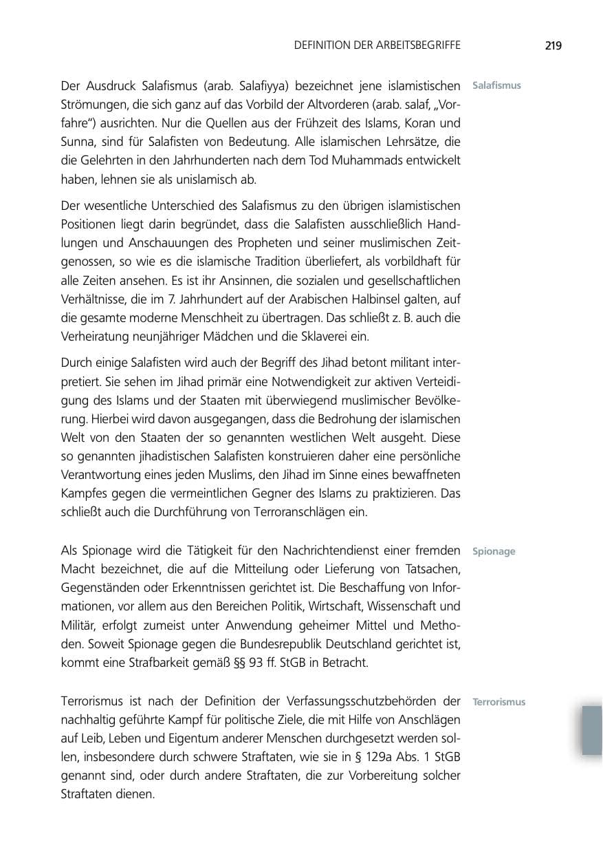 Seite 219 des Verfassungsschutzbericht 2014 Niedersachsen