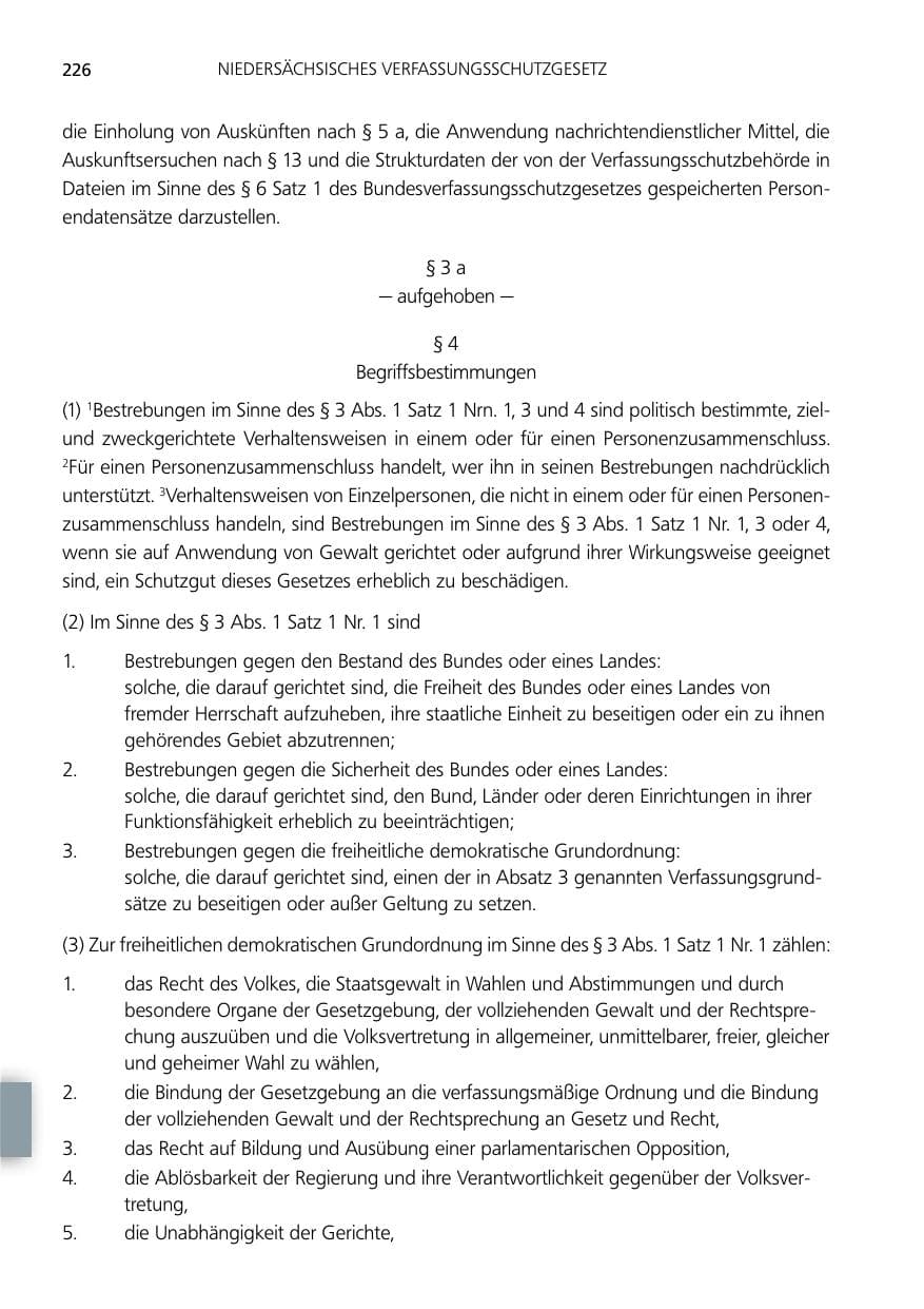 Seite 226 des Verfassungsschutzbericht 2014 Niedersachsen