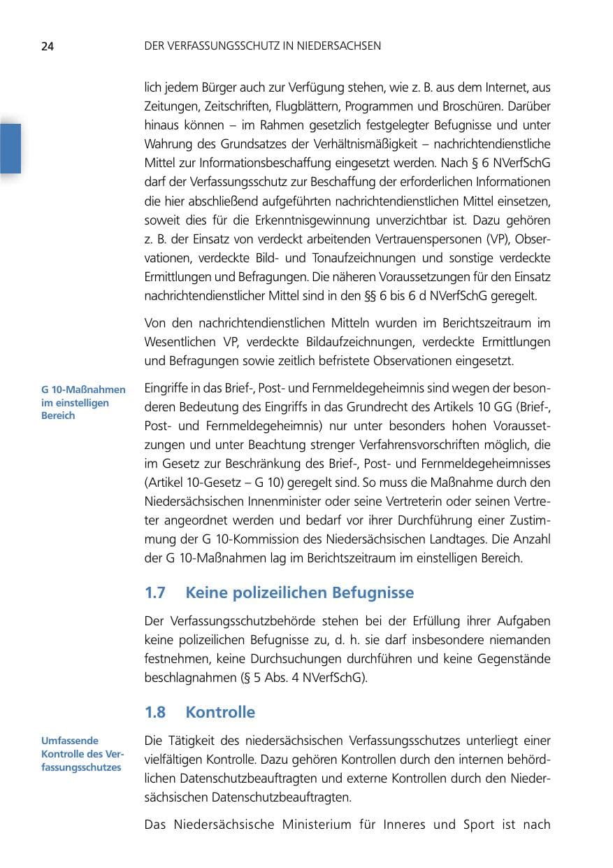 Seite 24 des Verfassungsschutzbericht 2014 Niedersachsen